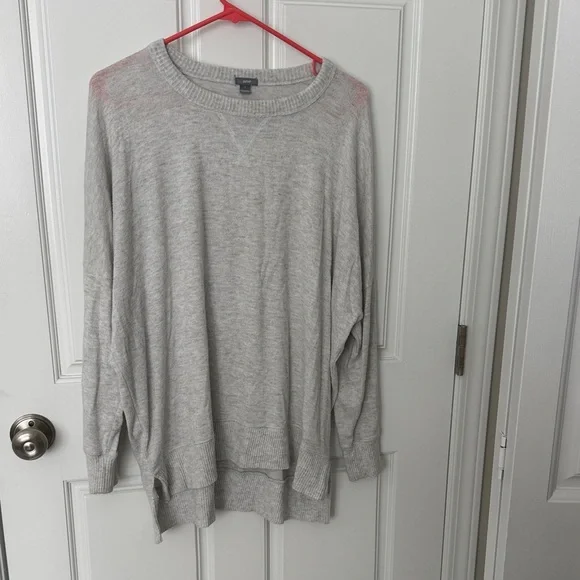Aerie Oversized Soft Gray Knit Top - Picture 1 of 6